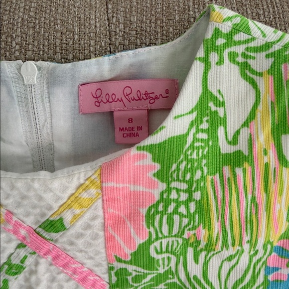 Lilly Pulitzer Girls Hibiscus Stroll Shift dress size 8 kids - Picture 4 of 9